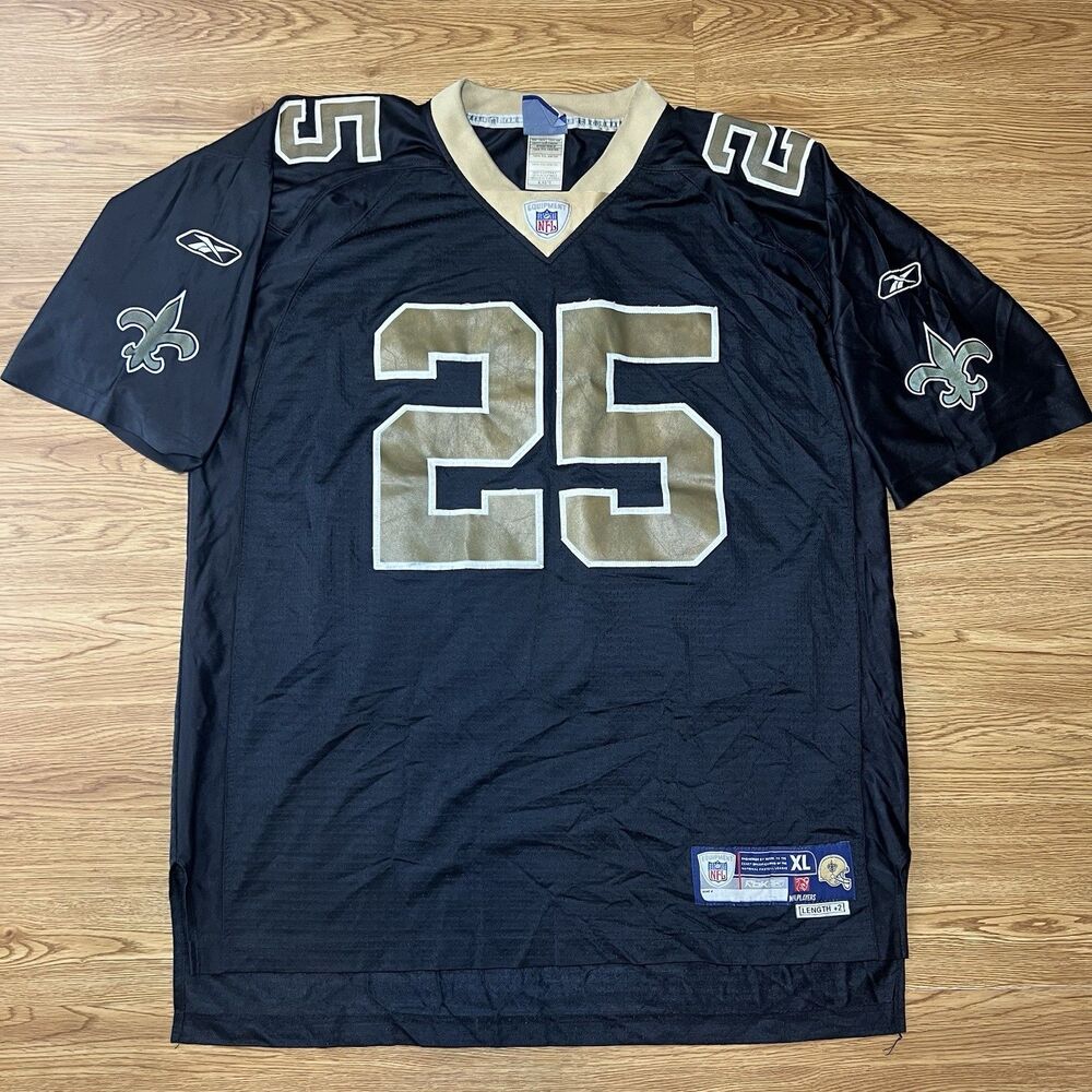 Reebok NFL Equipment Saints Reggie Bush Jersey Men's Size XL +2 Football Jersey